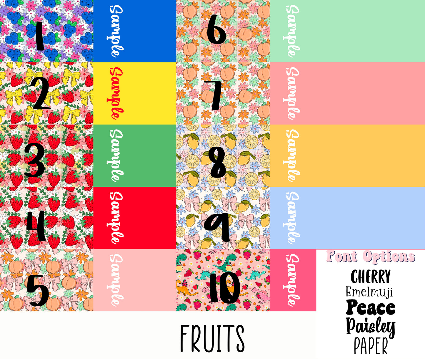 2 Tone Fruit Collection