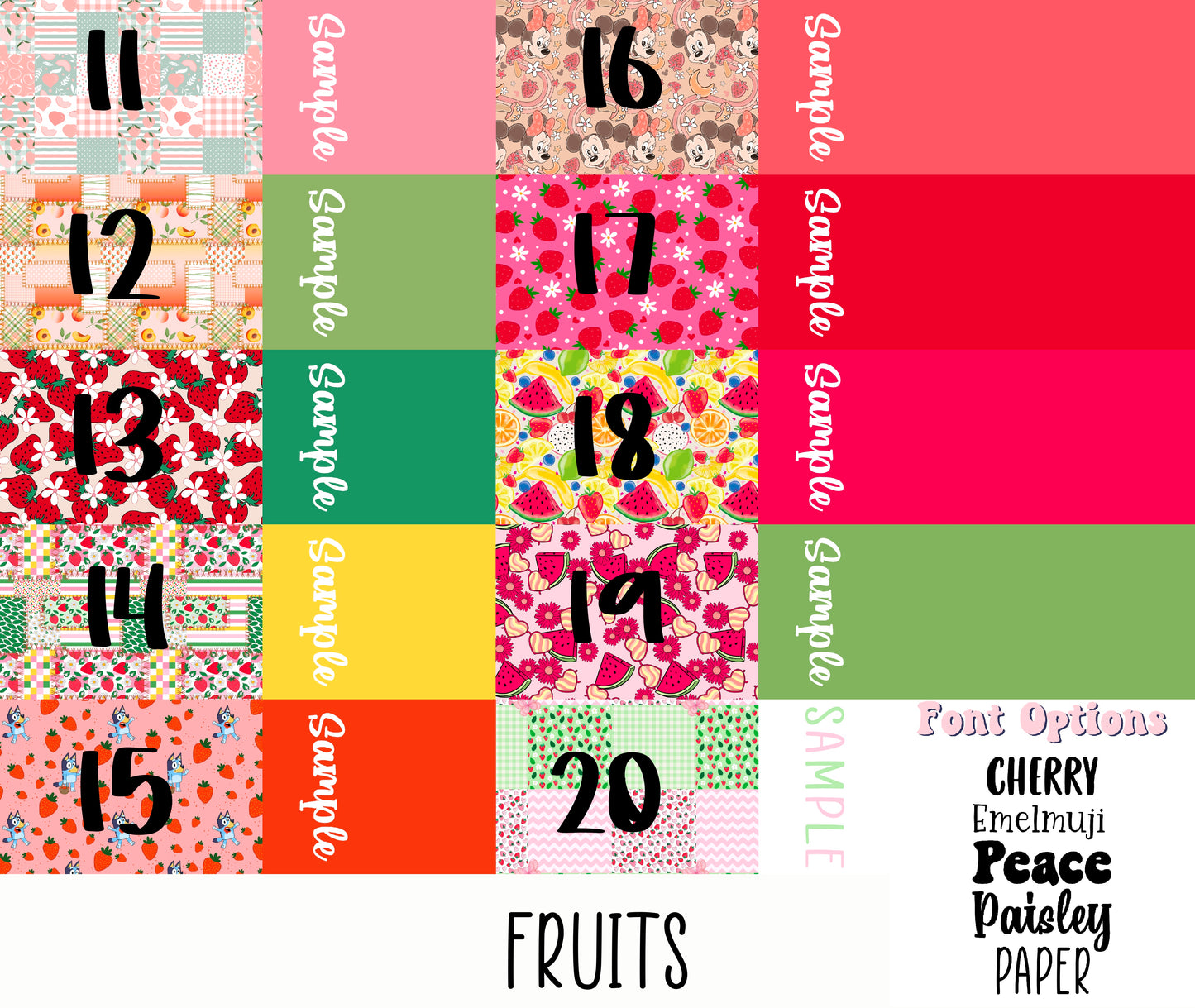 2 Tone Fruit Collection
