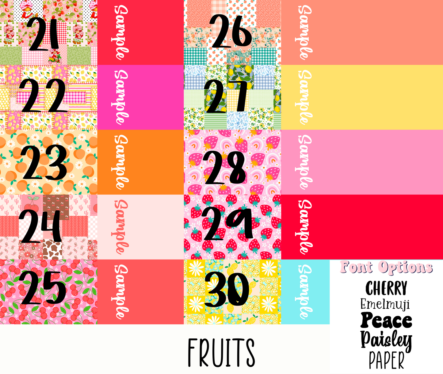 2 Tone Fruit Collection