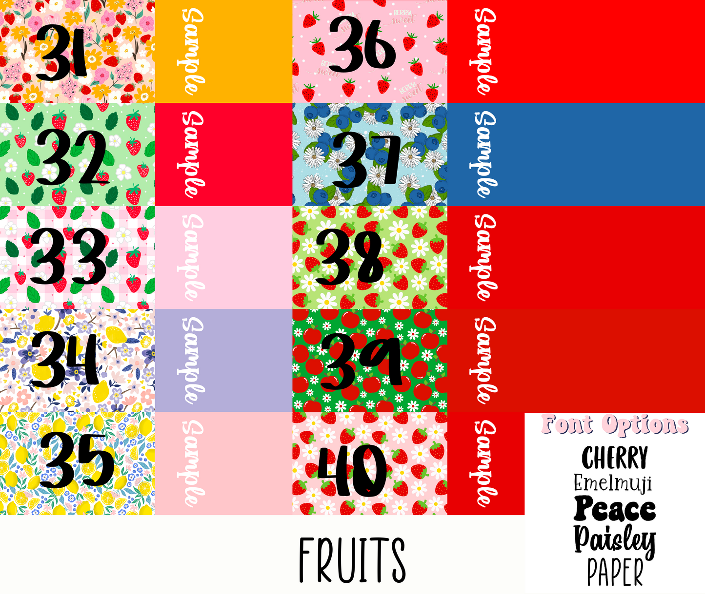 2 Tone Fruit Collection