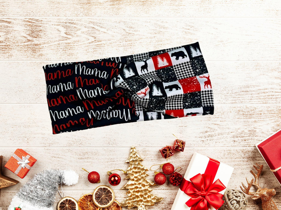 Mama Christmas twist headband