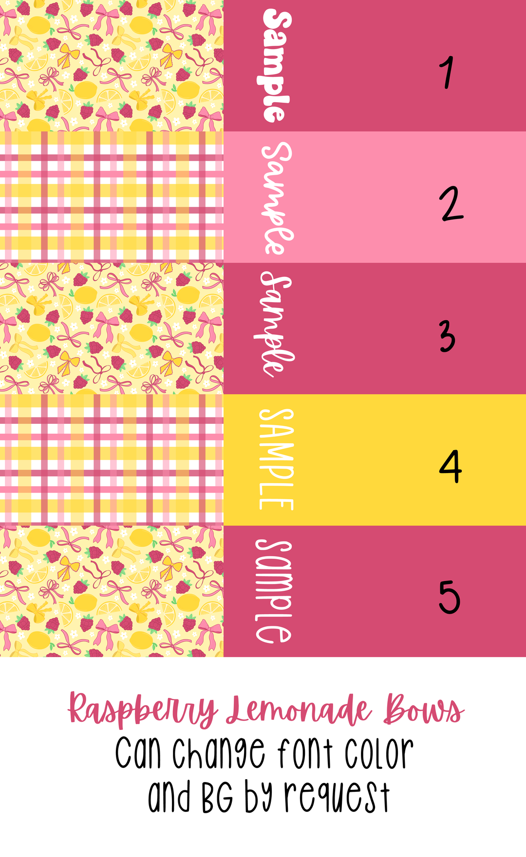 WG Raspberry Lemonade Bows