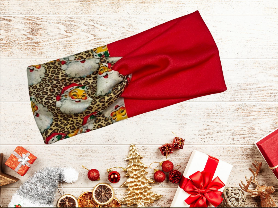 Cheetah Santa Twist headband