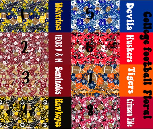 2 Tone Football Floral School Bundle POD