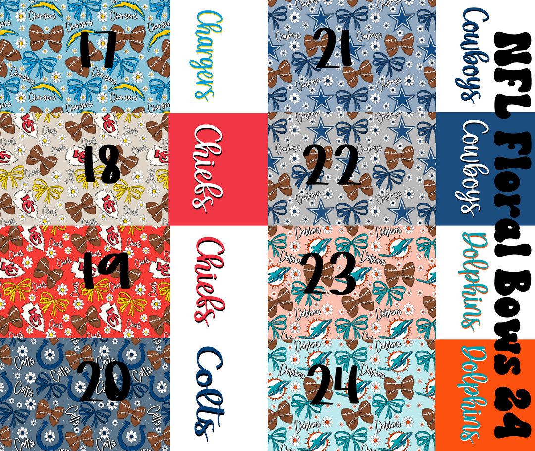 2 Tone personalized Football Bow Floral Bundle 2024