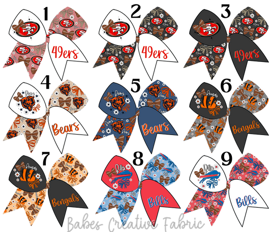 Sailor Floral Bow Football Team Bundle