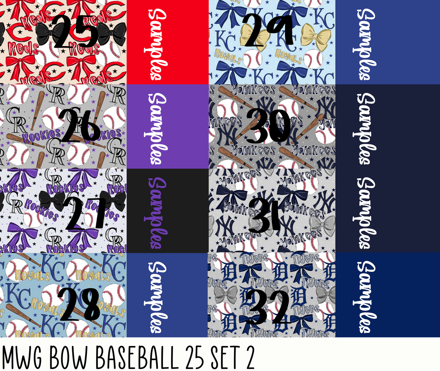 2 Tone MWG Bow Baseball Set 2 2025