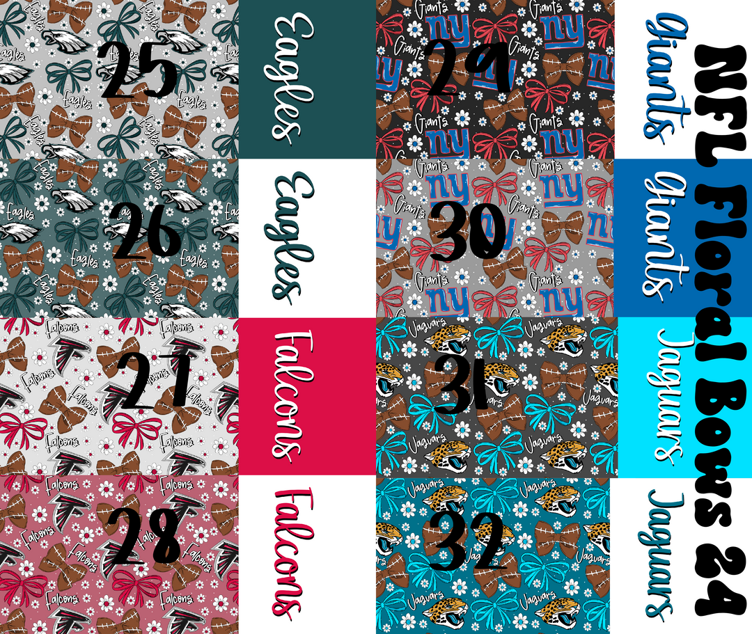 2 Tone personalized Football Bow Floral Bundle 2024