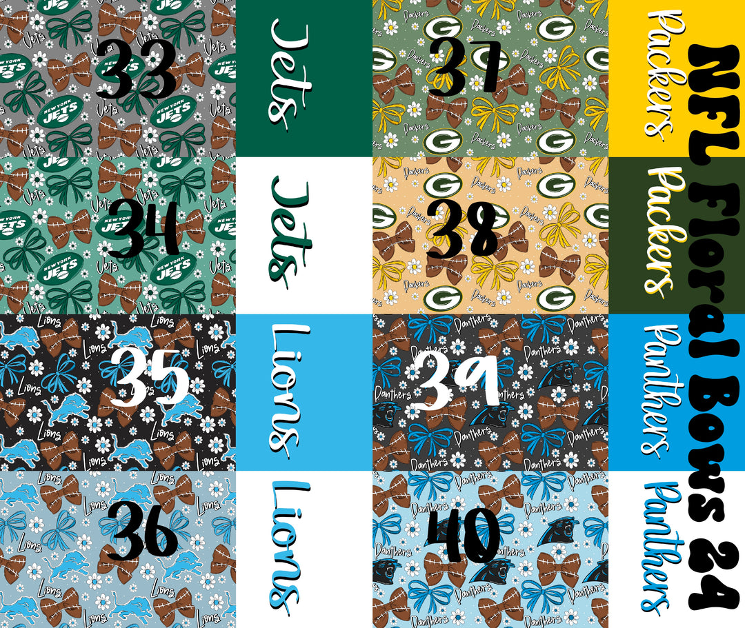 2 Tone personalized Football Bow Floral Bundle 2024