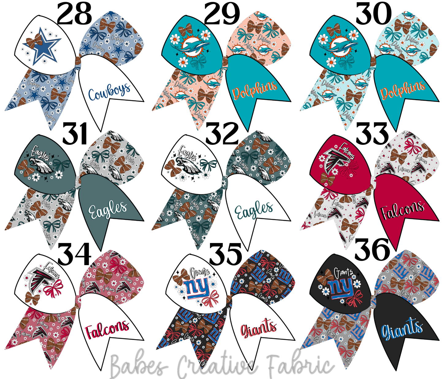 Sailor Floral Bow Football Team Bundle