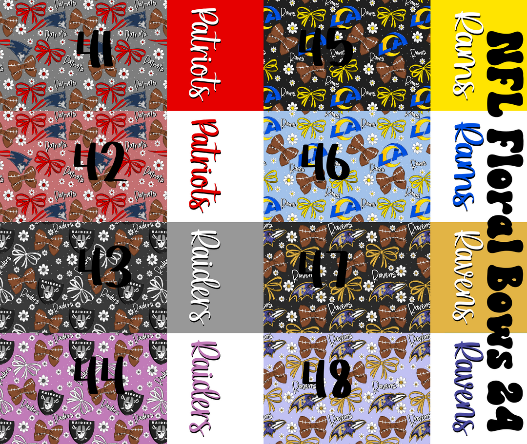 2 Tone personalized Football Bow Floral Bundle 2024