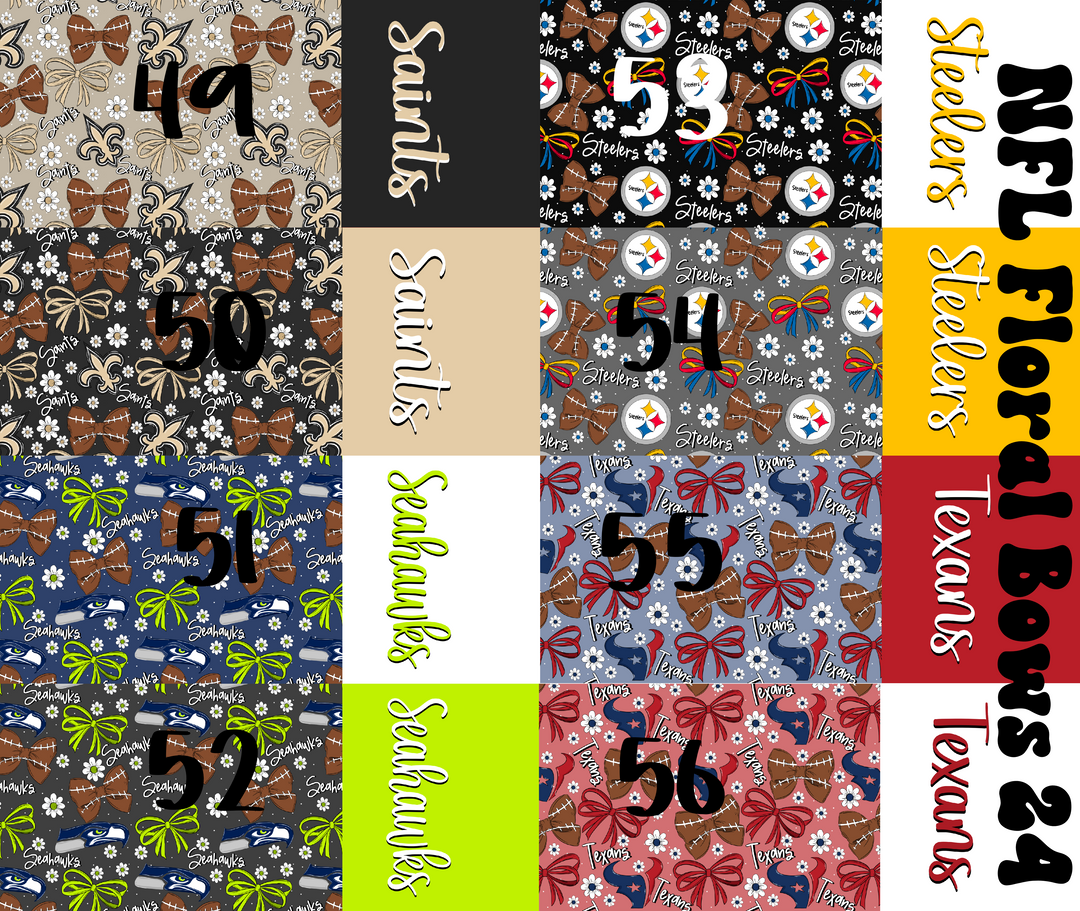 2 Tone personalized Football Bow Floral Bundle 2024