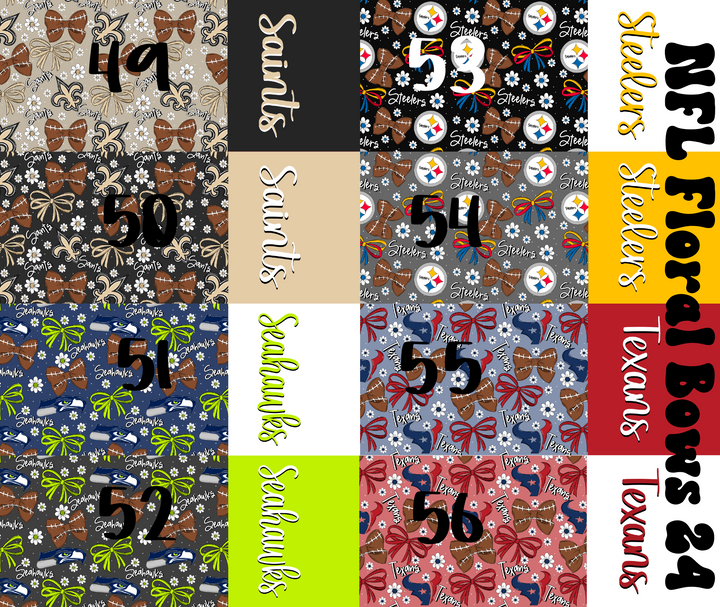 2 Tone personalized Football Bow Floral Bundle 2024