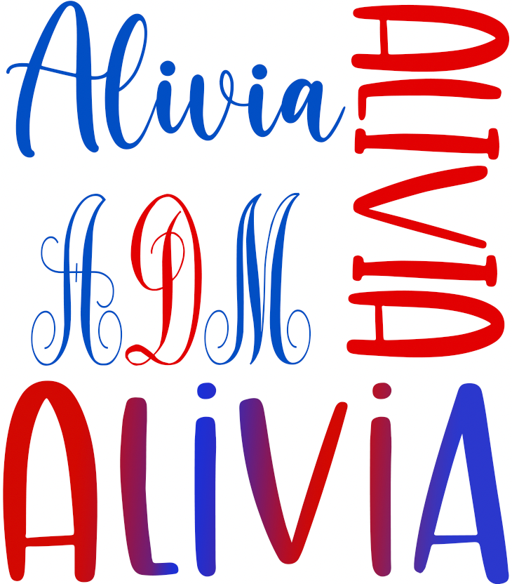 4th of July Monogram Name File