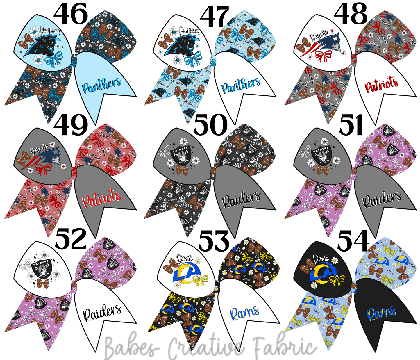 Sailor Floral Bow Football Team Bundle