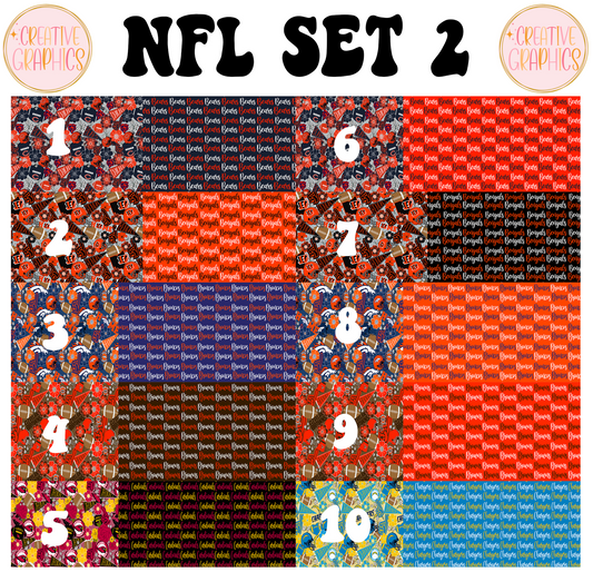 2 Tone Floral Football W/ Name File Set 2 2023 POD