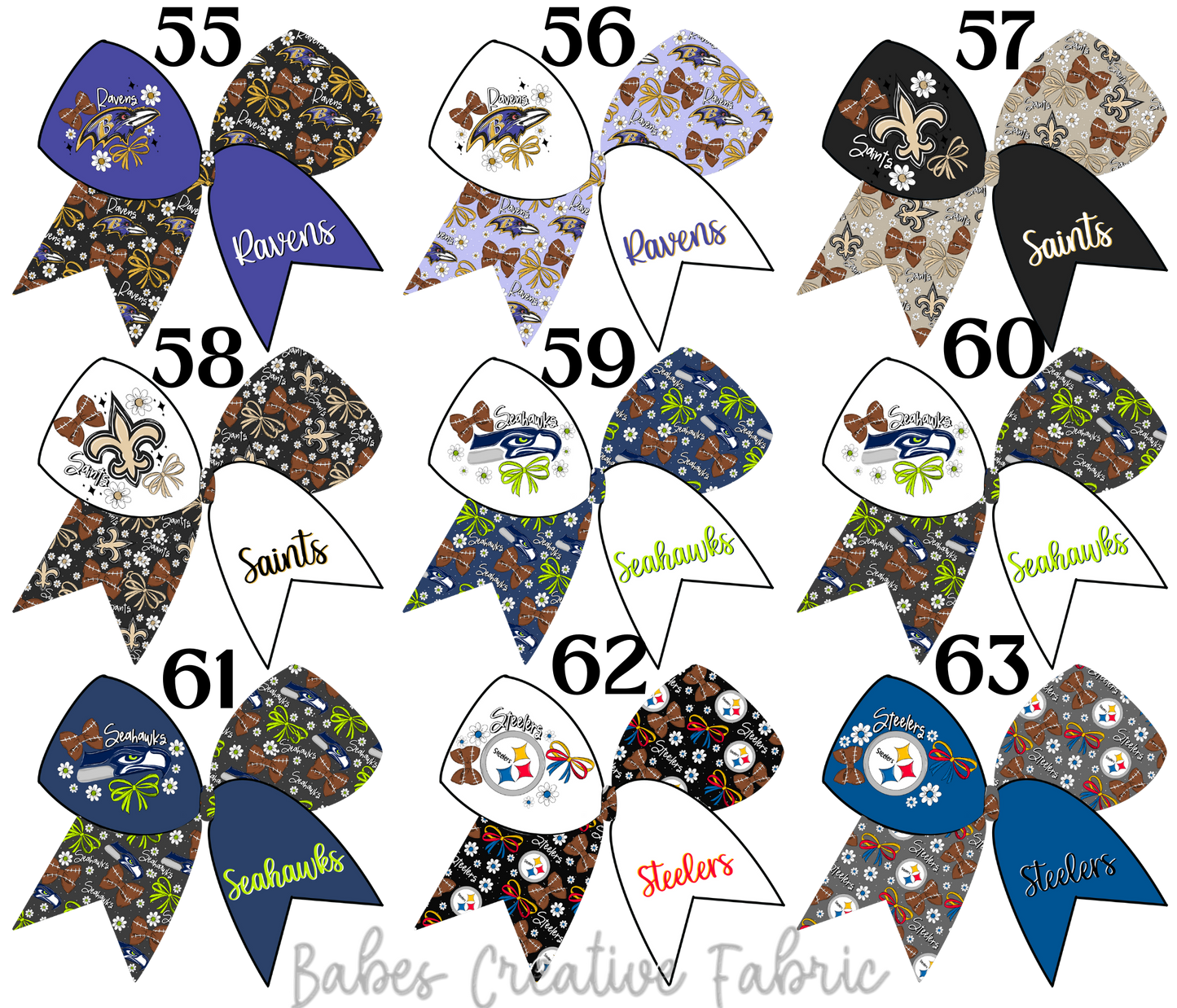 Sailor Floral Bow Football Team Bundle