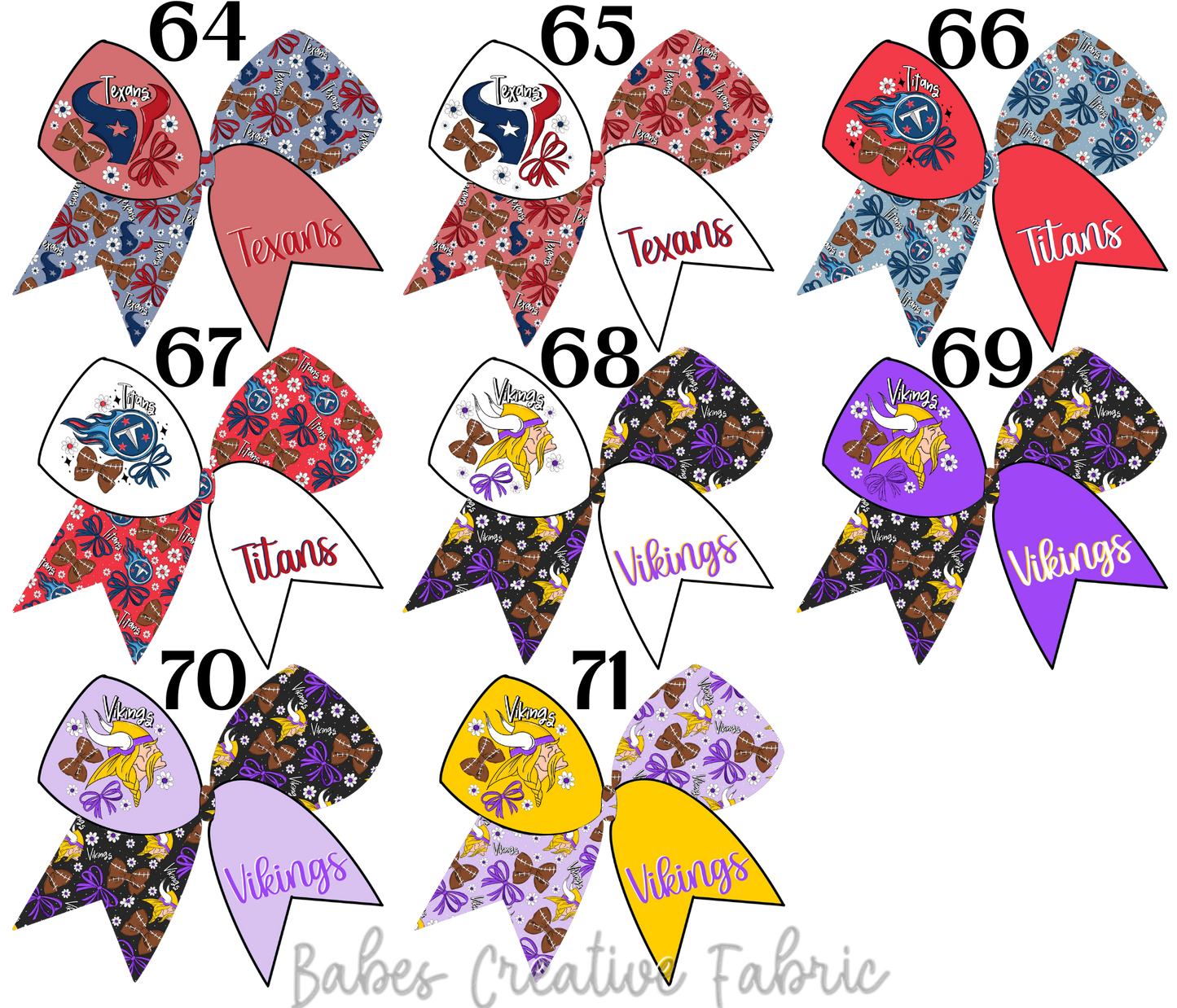 Sailor Floral Bow Football Team Bundle