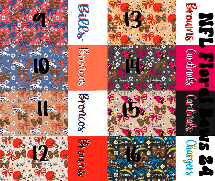 2 Tone personalized Football Bow Floral Bundle 2024