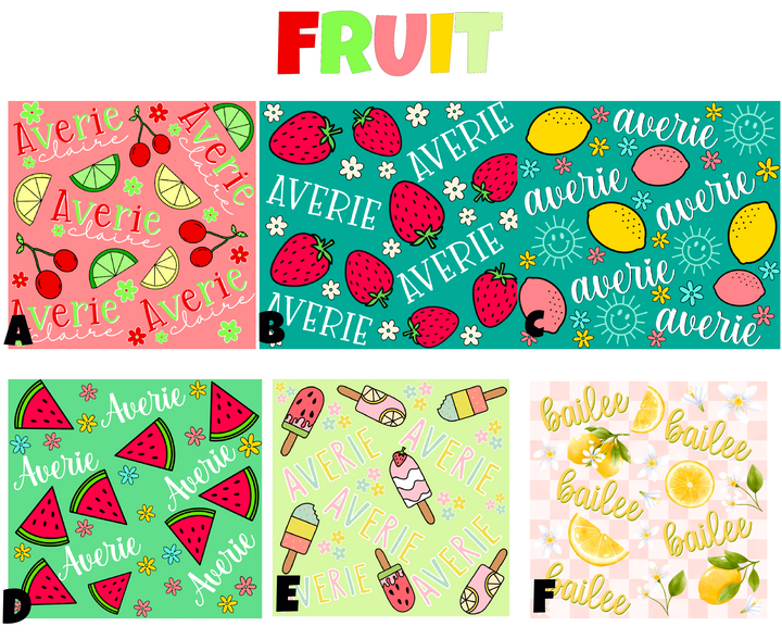 Fruit Name Files (FRUNF01)