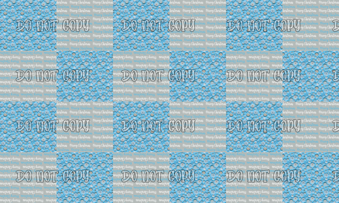 Blue Snow Flakes Grey Merry Christmas Twisted Headband Panel