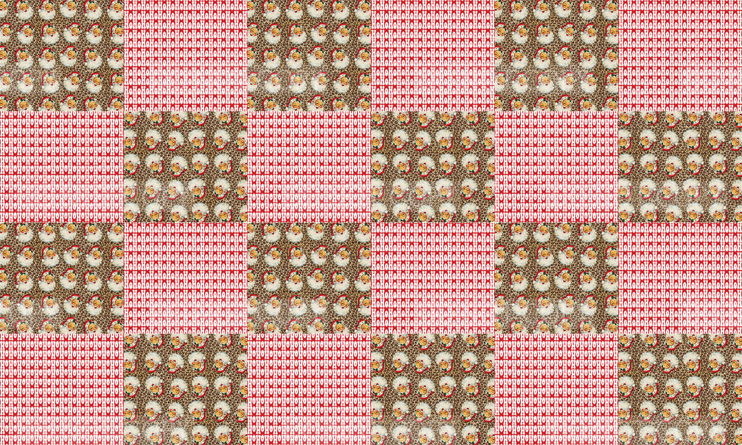 Cheetah Santa Hoho Twisted Headband Panel