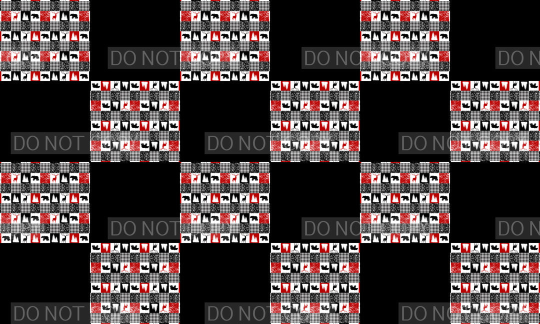 Christmas Deer Black Solid Twisted Headband Panel