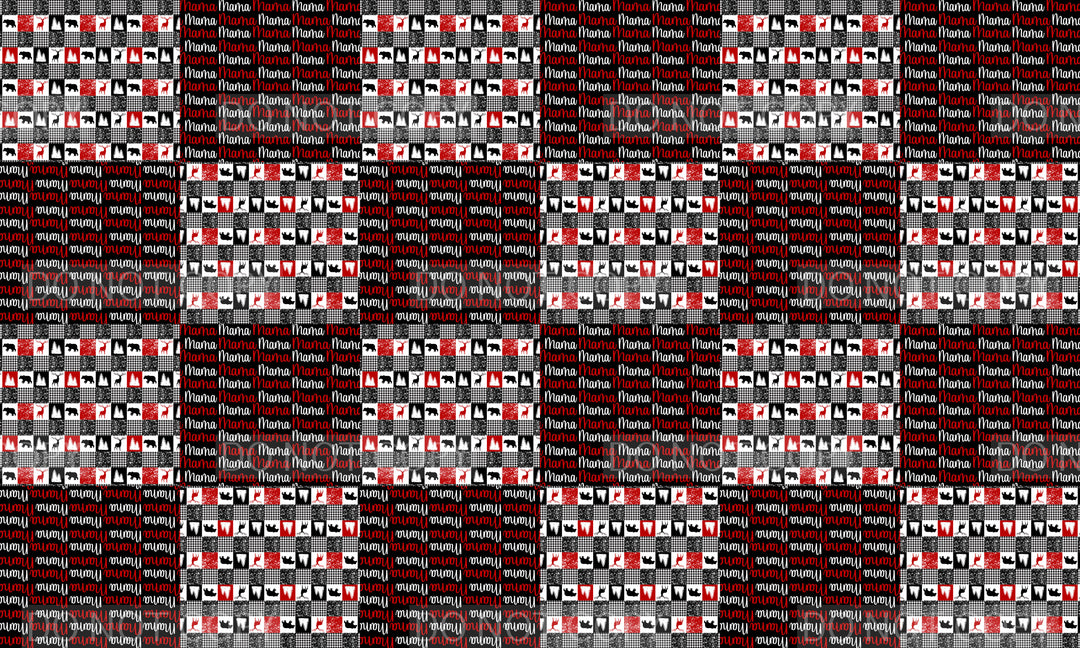 Christmas Deer Mama Twisted Headband Panel