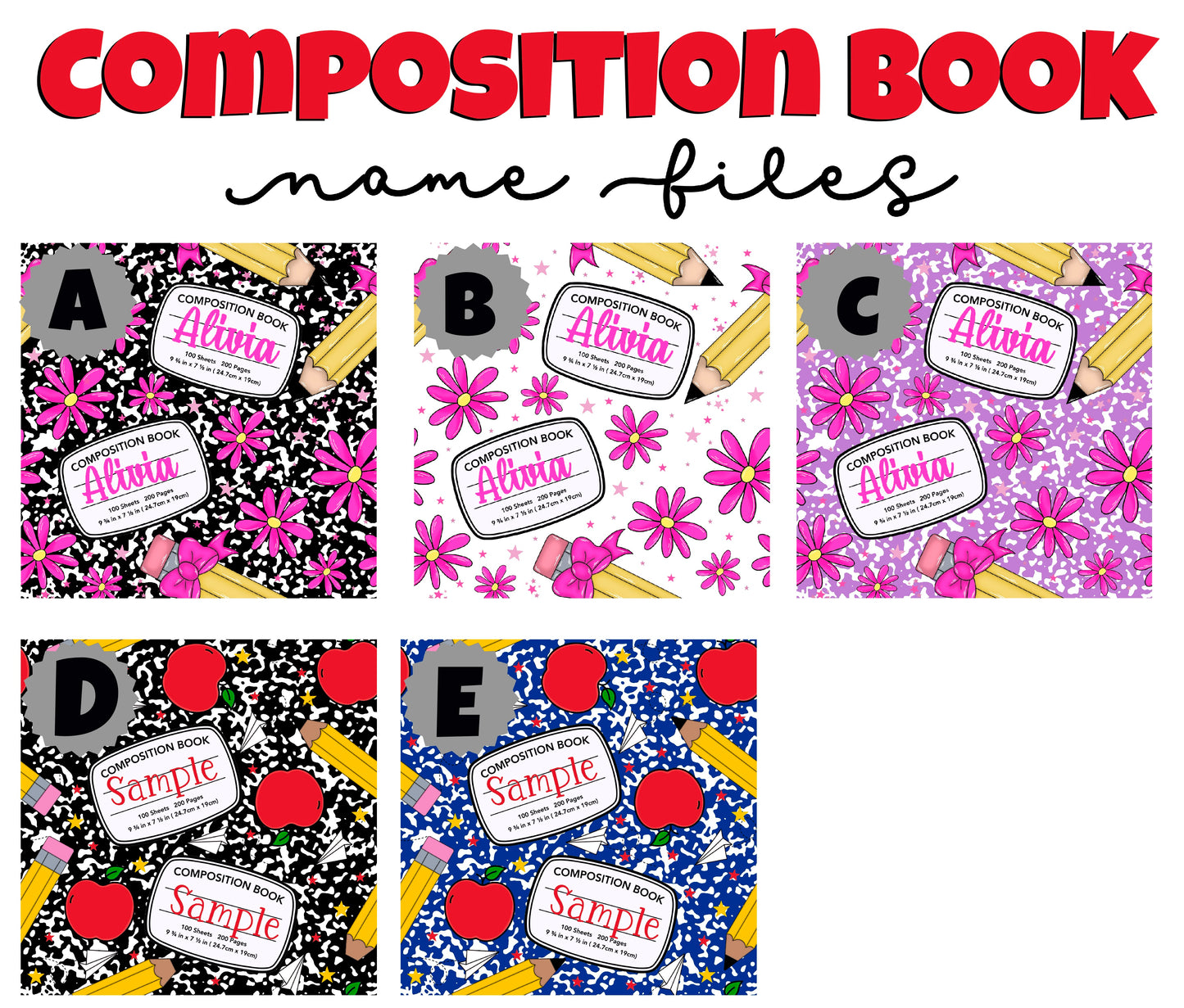 Composition Book Name Files