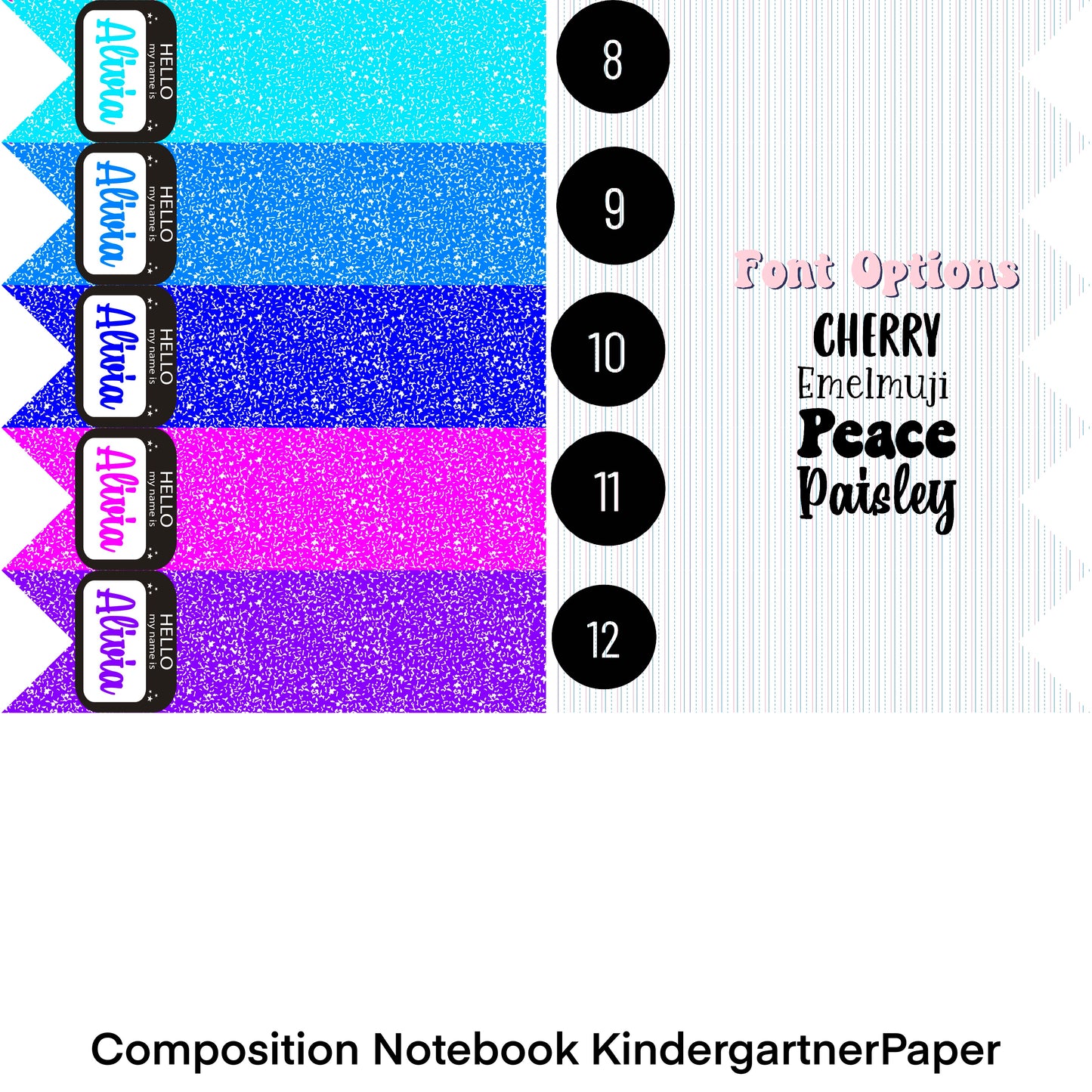 PERSONALIZED Composition PRE-K Paper