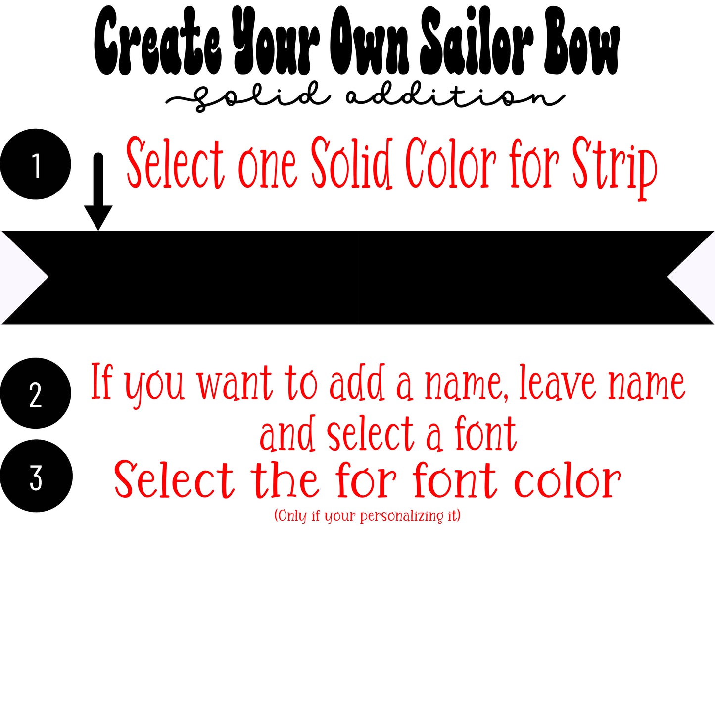 Design Your Own Solid Sailor Strip