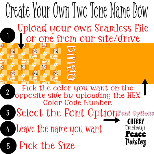 Design Your Own Two Tone Bow