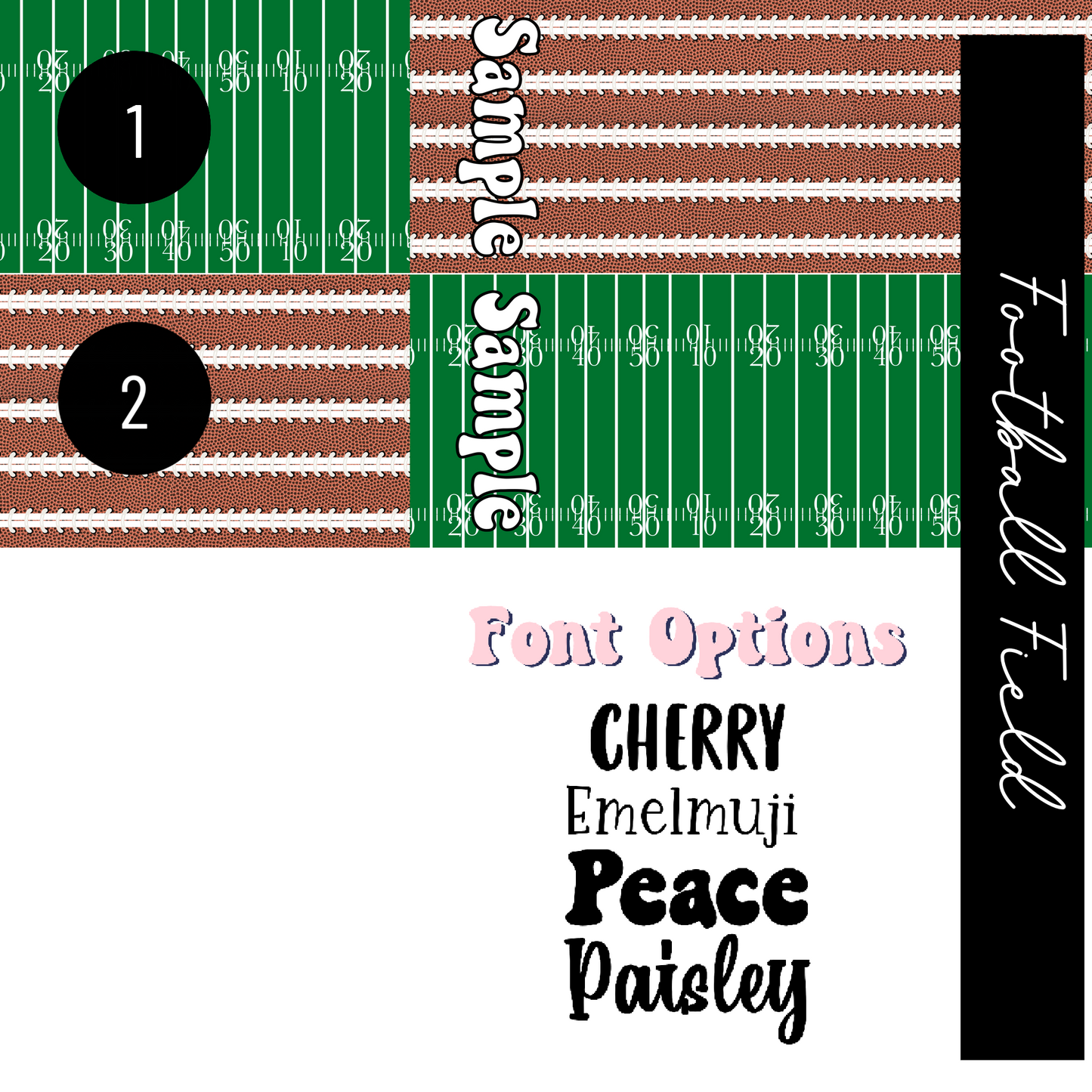 2 Tone Football Field Personalize