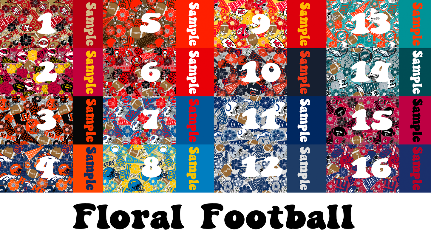 2 Tone Football Floral