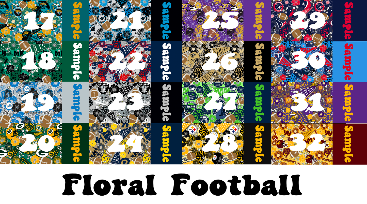 2 Tone Football Floral