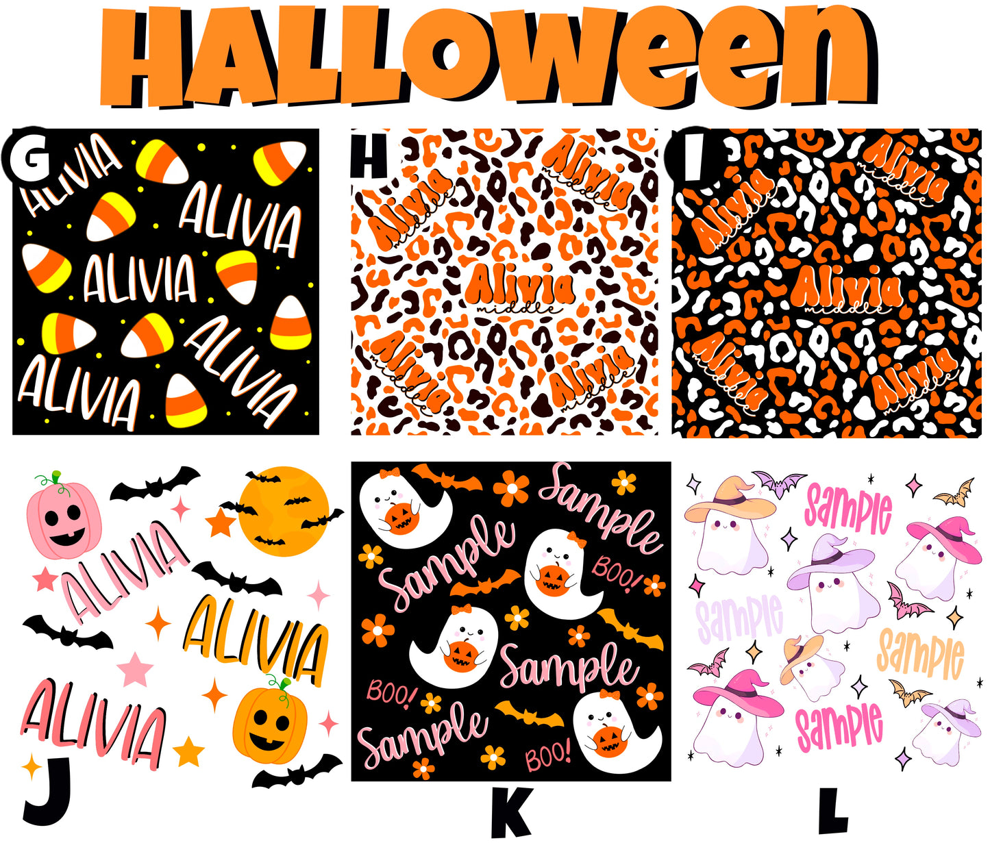 Halloween Name Files Personalize