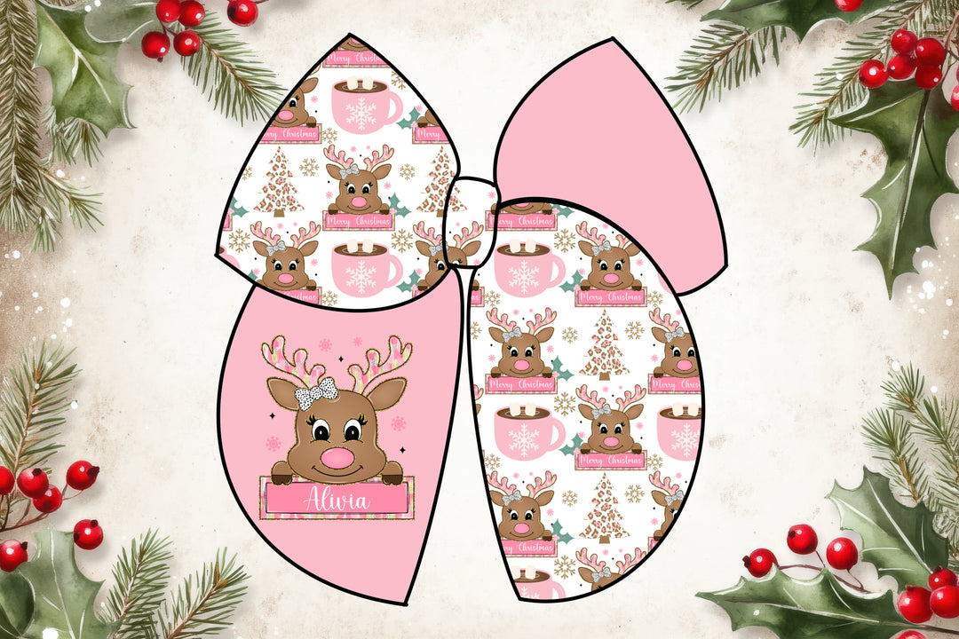Pink Reindeer Sailor Personalized
