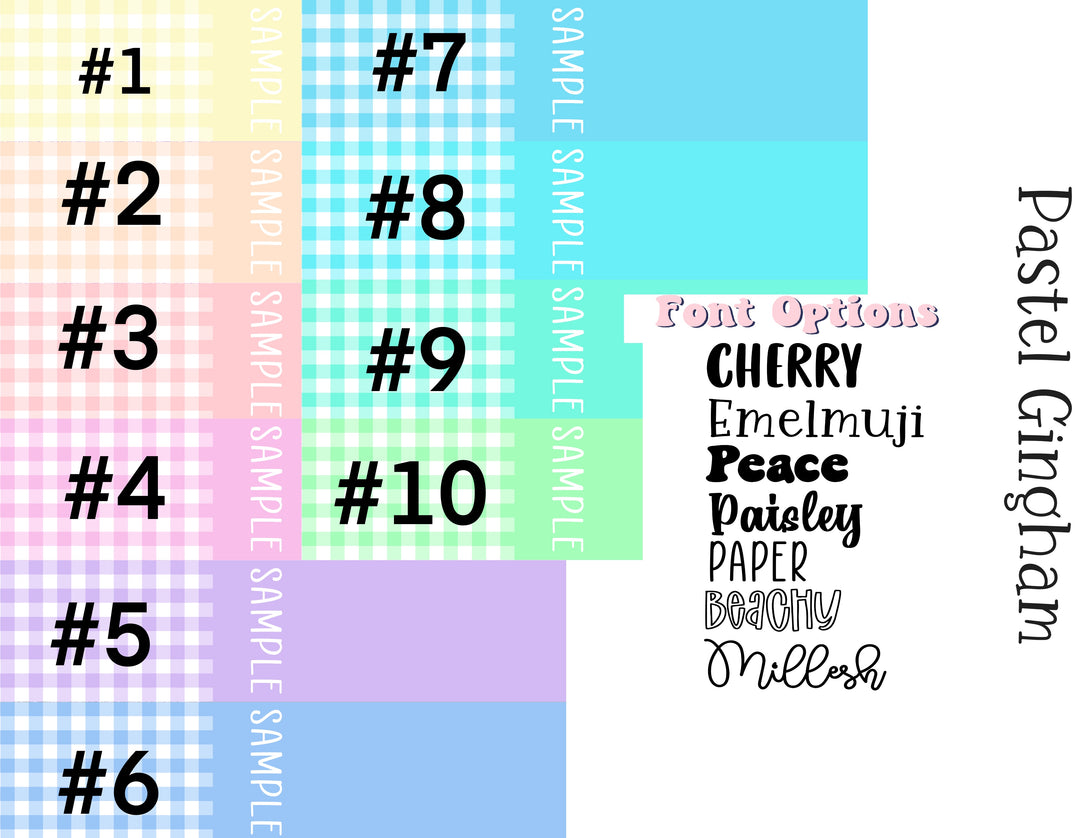 Pastel Gingham 2 Tones