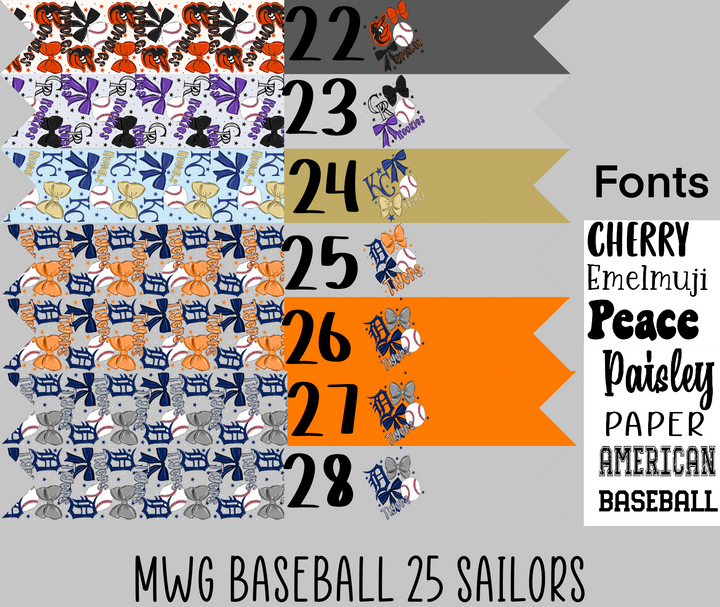 MWG Baseball Set 2 Sailors