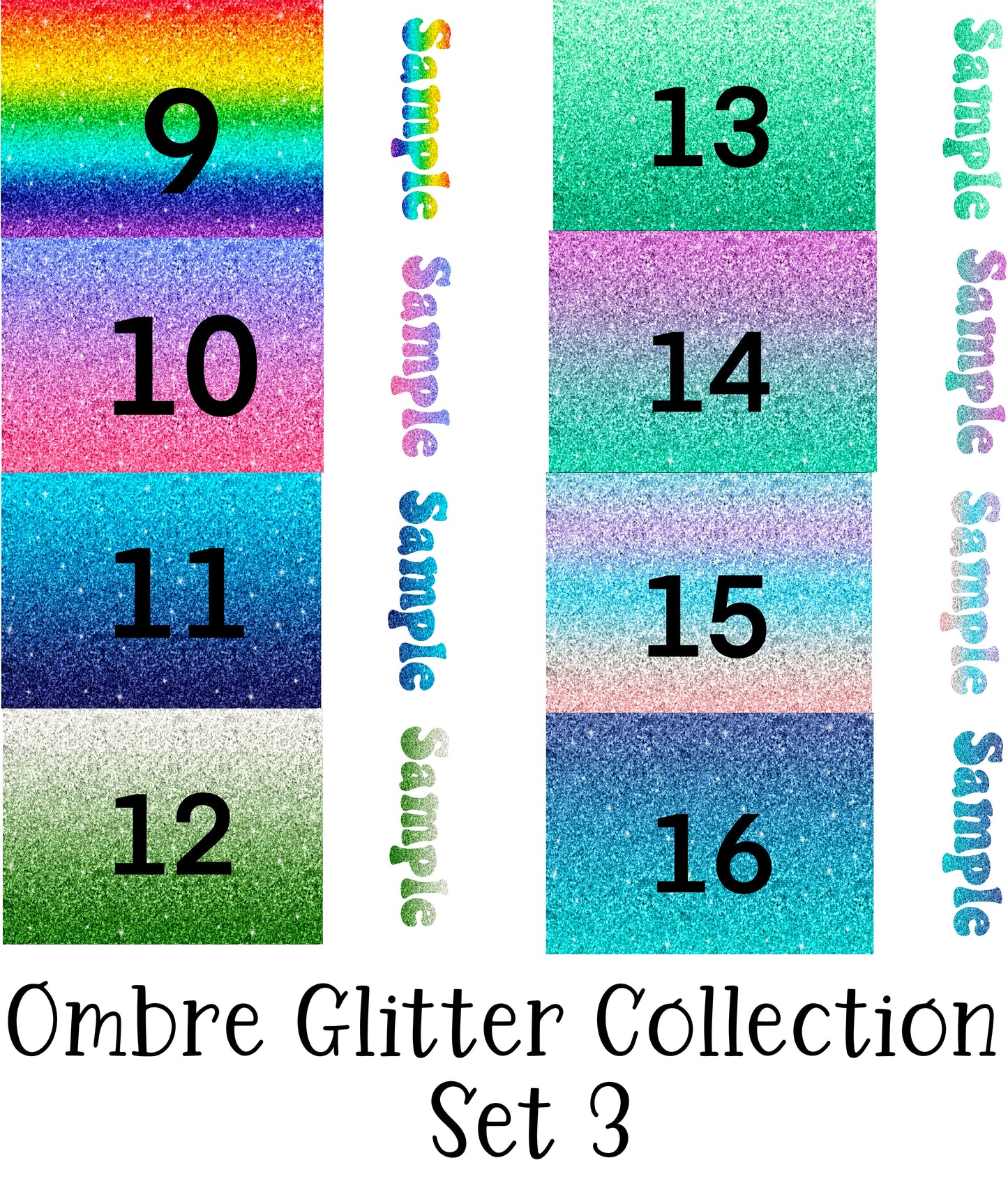 2 Tone Ombre Glitter Collection 3