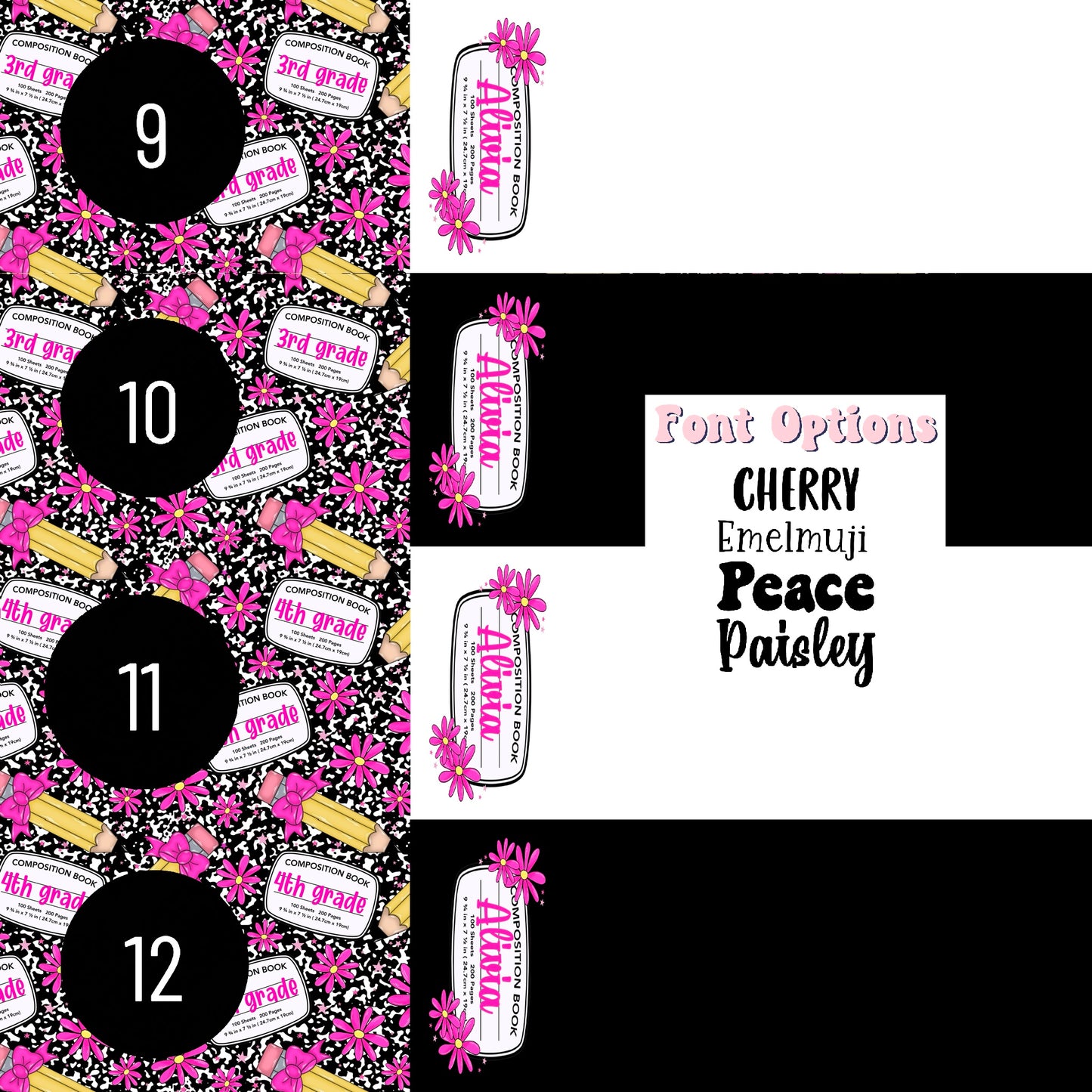 2 Tone Composition Floral Set 1