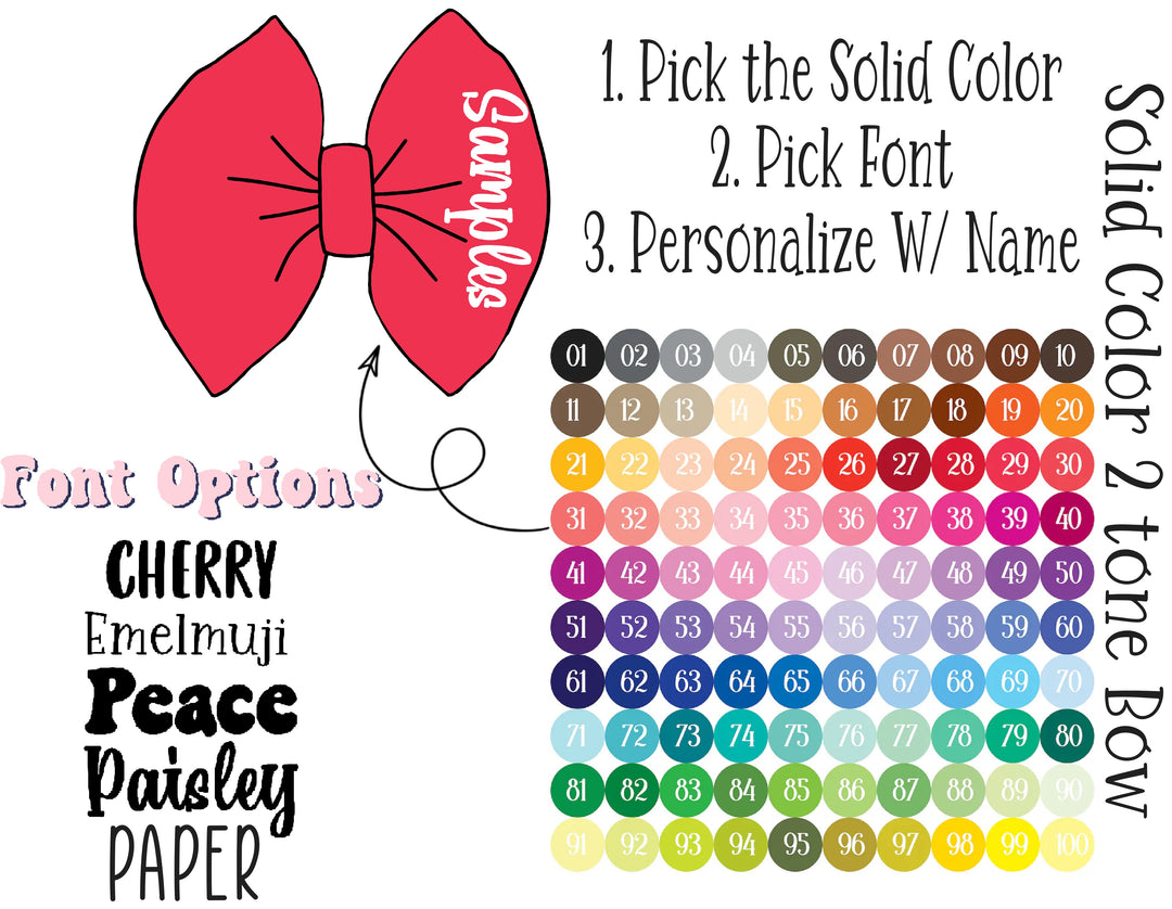 2 Tone Color Chart 100 Strips