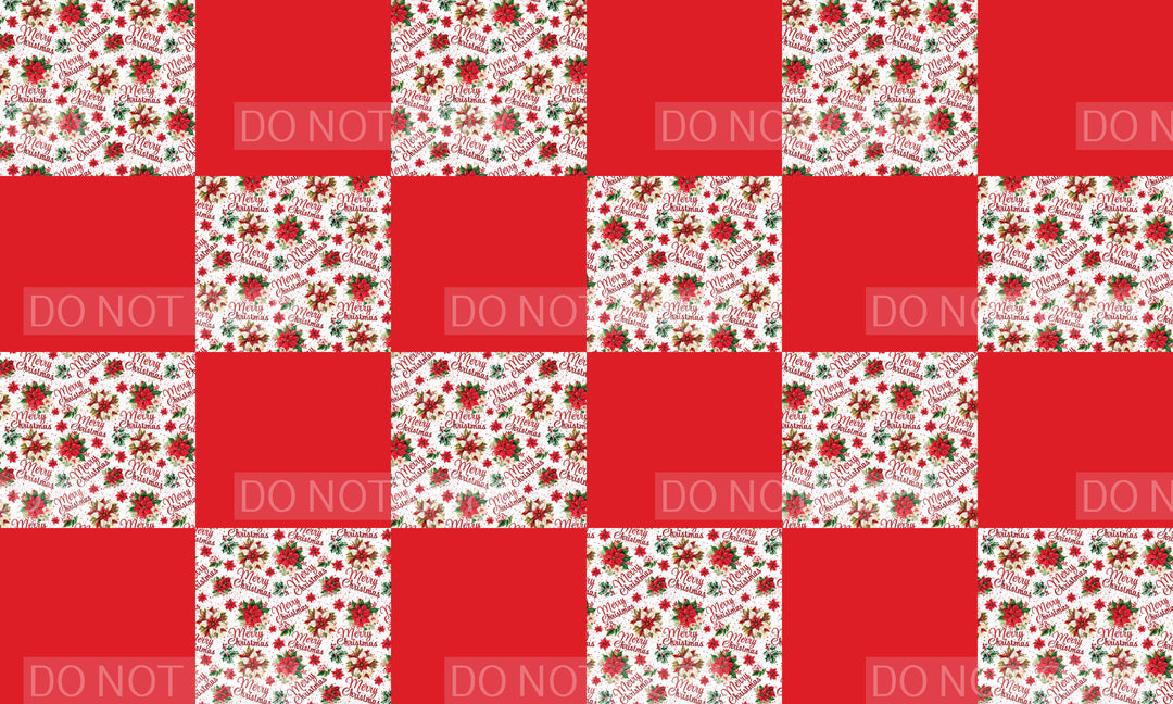 Merry Christmas Floral Red Solid Twisted Headband Panel