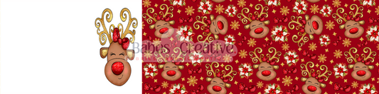 POD 2 Tone Reindeer Bow Glitter