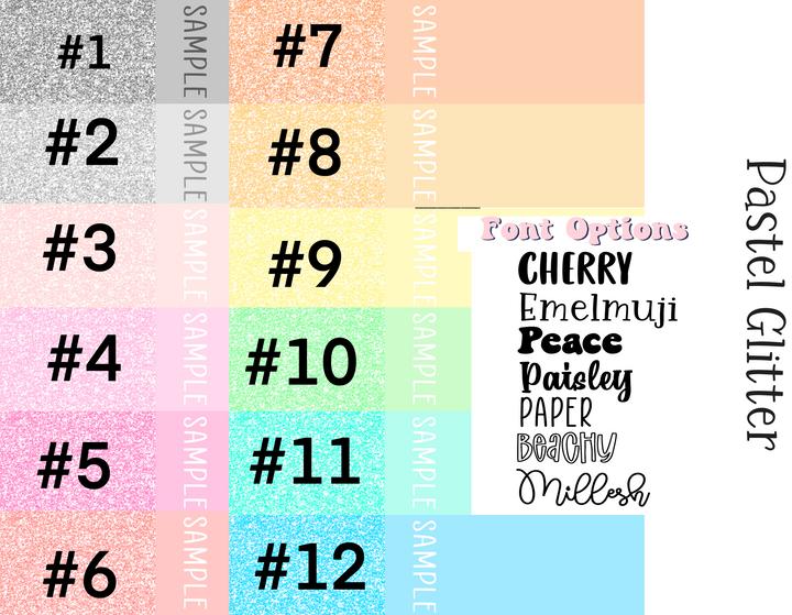 Pastel Glitter 2 Tones