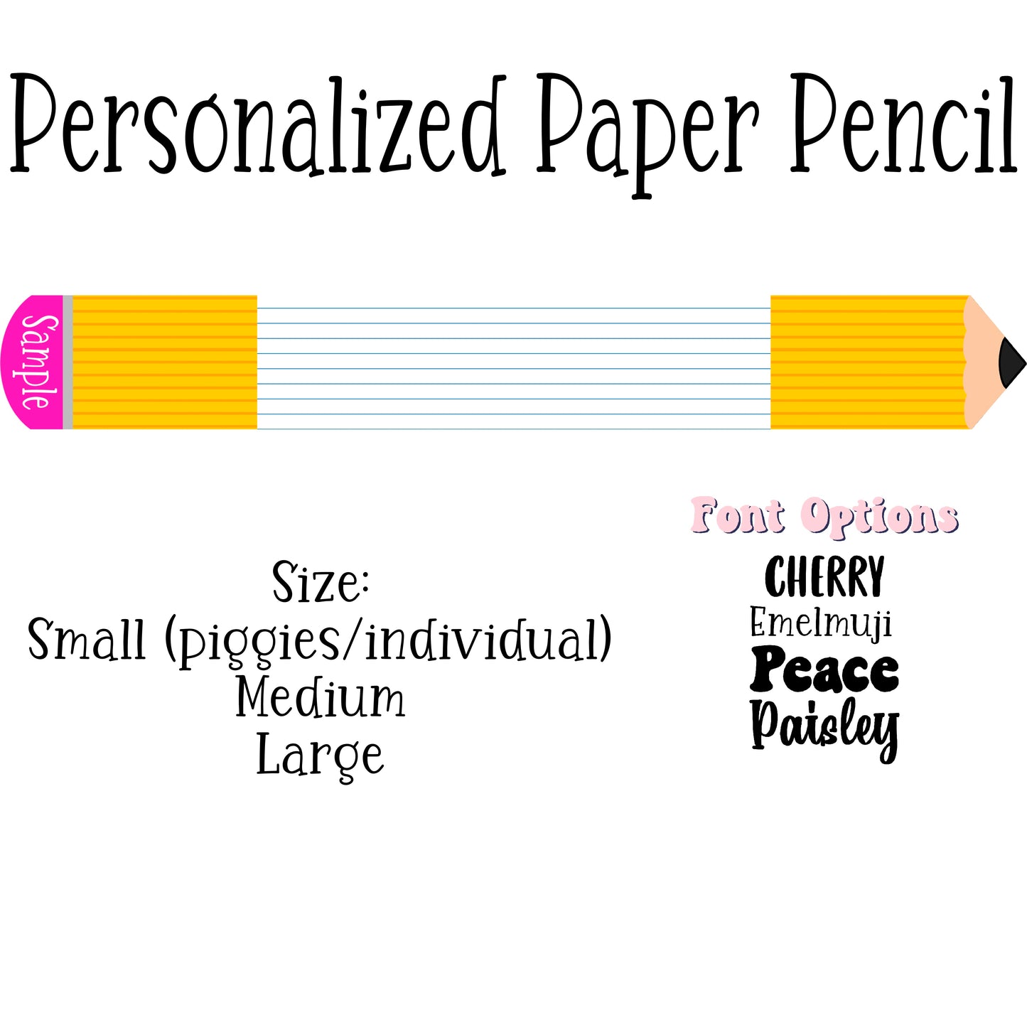 Personalized Paper Pencil