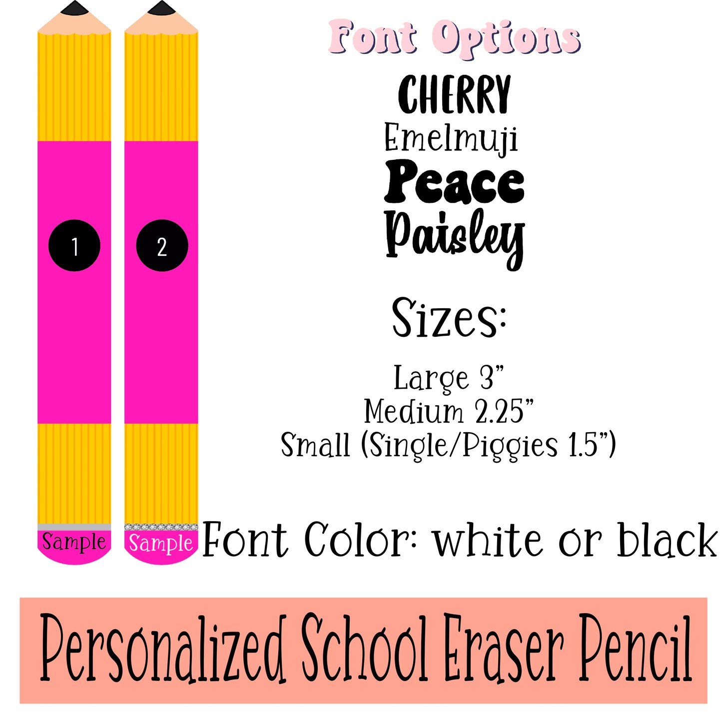 Personalized School Easer Pencil