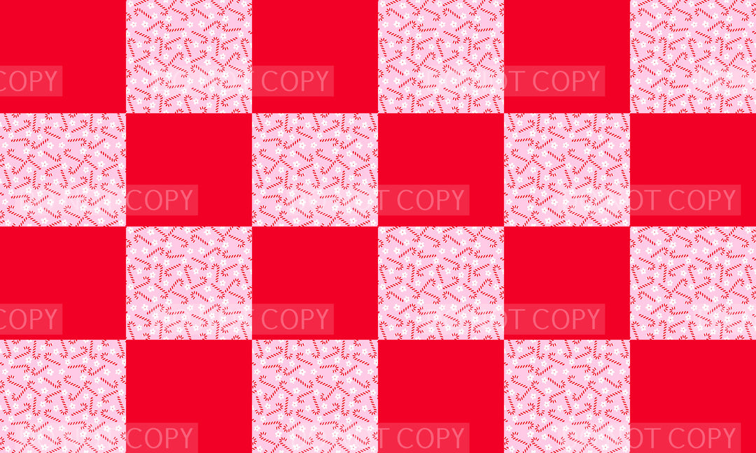 Pink Candy Cane Floral Solid Twisted Headband Panel