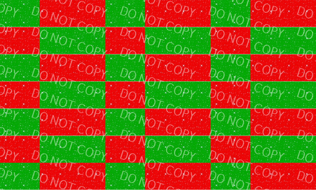 Red and Green Glitter 5in 2 Tones Panel