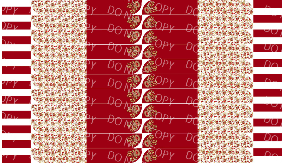 Reindeer Red White Large Sailor Panel